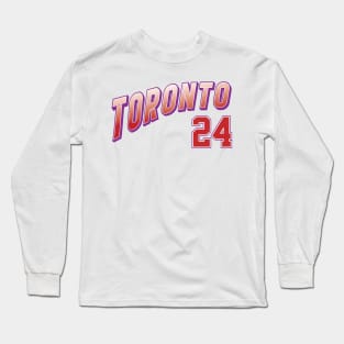 Retro Toronto Number 24 Long Sleeve T-Shirt